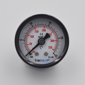 Manómetro  STAND.CAJA ACERO DN40mm 0+25 BAR/PSI POST.1/8"BRONCE PRIMETECH