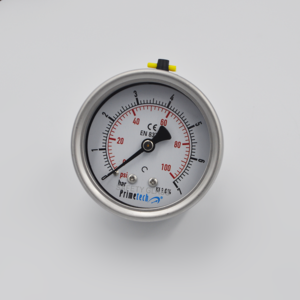 Manovacuómetro 63 mm -1+15bar/-30" Hg+215 psi Inox Bronce Posterior PRIMETECH