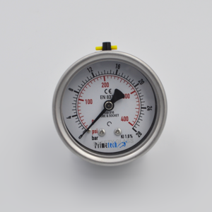 Manómetro  63 mm 0-28bar/400 Psi Inox Total Posterior PRIMETECH