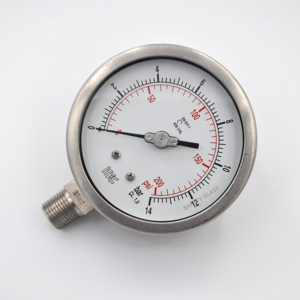 Manómetro  GLIC DN4"0+14BAR SS316 INF1/2" ITEC