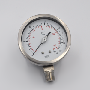 Manómetro  GLIC DN4"0+28BAR SS316 INF TOTAL 1/2" ITEC