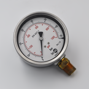 Manom Inox. Bronce DN4" 0-70 Bar/Psi Inf Alemana
