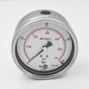 Manometro Inox.Bronc DN4" 0-40 Bar Post 1/2" Alemana