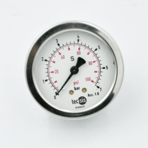 Manometro Inox.Bronc DN63 0-7 Bar Post 1/4 Alemana