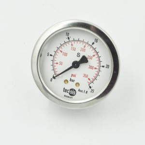 Manometro Inox.Bronc DN63 0-25 Bar Post 1/4 Alemana