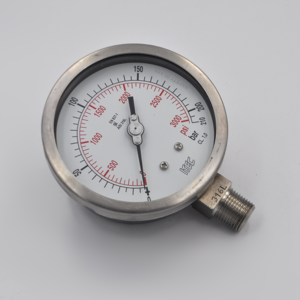 Manómetro  GLIC DN4"0+210BAR SS316 INF1/2" ITEC