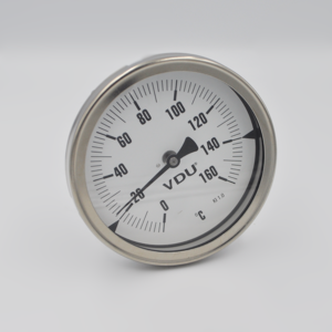 Termómetro bimetálico DN3" 0+160°C post.150x1/4" R1/2" VDU